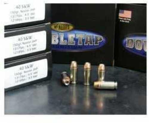 DoubleTap Ammunition Hardcast Solid 40 S&W 200 Grain Wide Flat Nose Hard Cast 20 Round Box 40200HC