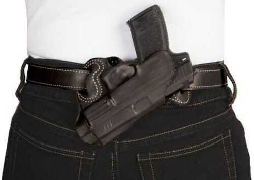 DeSantis Gunhide 067 S.O.B. - Small of Back Belt Holster Fits Glock 17 19 22 23 26 27 31 32 33 36 Right Hand Black Leath