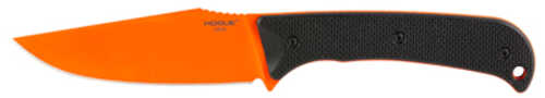 Hogue Extrak XL Fixed Blade Knife CPM M4 Steel Plain Edge 3.9" Clip Point Blade Cerakote Finish Black G-10 Handle Orange