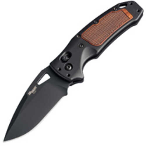 Hogue Sig K320 Axg Classic Folding Knife Cerakote Finish Black Drop Point 3.5" Blade Length Cpm-s30 V Blade Steel Plain 