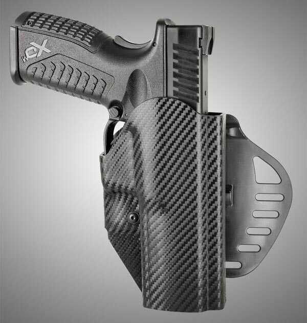 Hogue Grips Powerspeed Carry 22 Holster Right Hand Black Springfield Xdm Cf Weave 52872