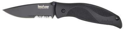 Kershaw Blackout Folding Knife/Assisted 14C28N/Tungsten DLC Combo Clip Point Thumb Stud/Pocket 3.25" Nylon Bo