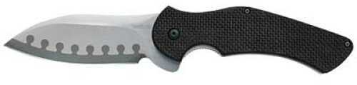 Kershaw Junkyard Dog II Folding Knife 14C28N/Satin Plain Drop Point Flipper/Pocket Clip 3.75" Black G10 Box 1725Cb