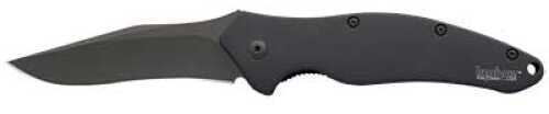 Kershaw Shallot Folding Knife/Assisted 14C28N/OD Plain Drop Point Pocket Clip 3.5" Black DLC 410 Stainless Box 1840CKT