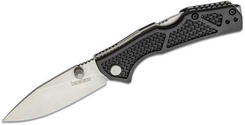 Kershaw Debris Folding Knife 2.75" Clip Point Blade Plaine Edge D2 Steel Stonewash Finish Black Handle 2034