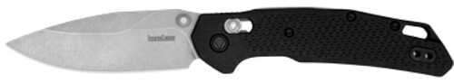 Kershaw Heist Folding Knife Flipper Assisted Opening Plain Edge D2 Tool Steel Stonewashed Finish Glass Filled Nylon Hand