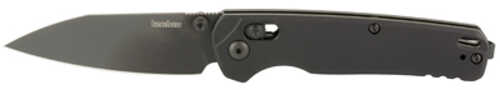 Kershaw BEL AIR Folding Knife Plain Edge CPM Magnacut Blade Steel PVD Finish Black Aluminum Handle Dura Lock 3.1" Blade 