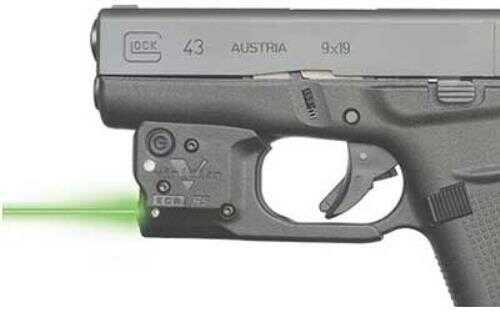 Viridian Weapon Technologies Reactor 5 Green Laser Fits Glock 43 Black Finish Features ECR INSTANT-ON Includes Hybrid Be