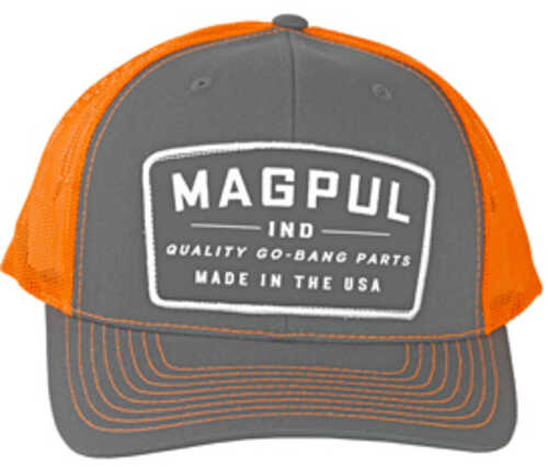 Magpul Industries Go Bang Trucker Hat Charcoal/Orange One Size Fits Most  