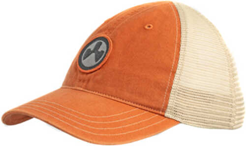 Magpul Industries Icon Patch Garment Washed Trucker Hat Burnt Orange/Khaki One Size Fits Most MAG1105-813