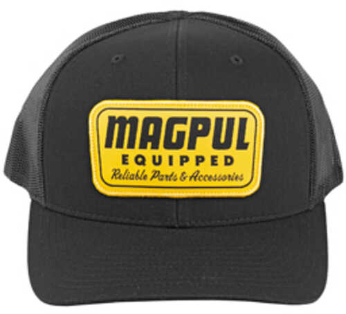 Magpul Industries Equipped Trucker Hat Black with Gold Patch One Size Fits Most  