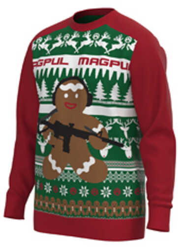 Magpul Industries Ugly Christmas Sweater Gingarbread Large Red Green And White With Custom Graphics 55% Cotton 45% Acryl