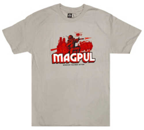 Magpul Industries NonStop Polymer Action T-Shirt Large Silver MAG1221-040-L