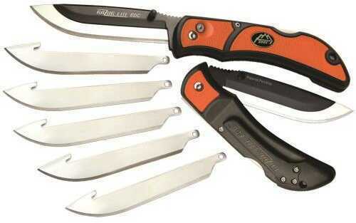 Outdoor Edge Razor EDC Lite Folding Knife Plain 3" Blades 420J2 Stainless Steel Orange and Black Handle Includes (4