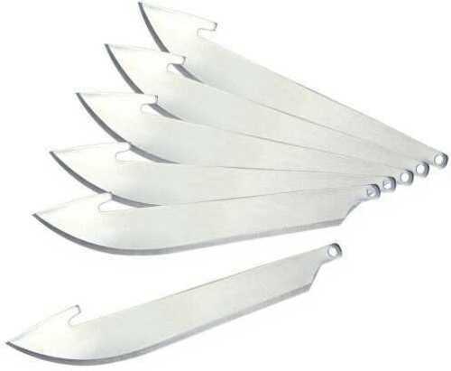 Outdoor Edge Drop-Point Blades Plain 3" 420J2 Stainless Steel 6 Pack RR30-6