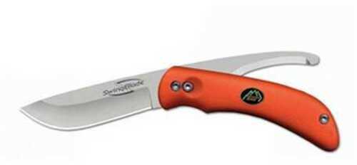 Outdoor Edge SwingBlaze Fixed Blade Knife Set Plain Aus-8 Stainless Steel Orange Handle 3.6" Skinning and 3.2