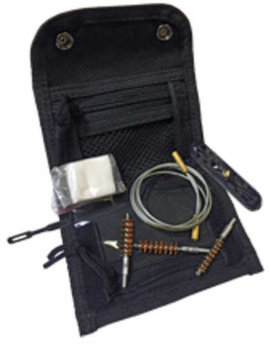 Remington Cleaning Kit Fits Pistol Calibers Nylon Pouch Includes Bore Brushes for .357/.380/9mm .40/10mm .44/.45 Patch P