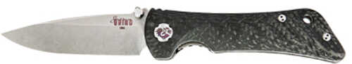 Zac Brown's Southern Grind Spider Monkey Folding Knife 3.25" Drop Point Black Carbon Fiber Handle CPM S35VN Stainless St