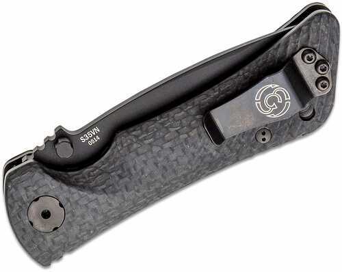 Zac Brown's Southern Grind Spider Monkey Folding Knife 3.25" Tanto Blade Black Carbon Fiber Handle CPM S35VN Stainless S