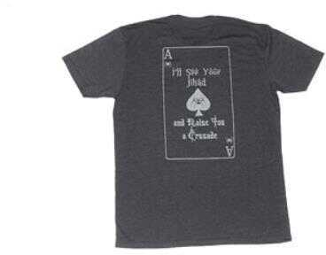 Spikes Tactical Crusade Ace Of Spades Tee Shirt Large Charcoal SGT1070-L