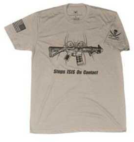 Spikes Tactical Stops ISIS Tee Shirt XXXL Gray SGT1071-3X