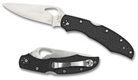 Spyderco Byrd Cara Cara2 Folding Knife 8Cr13MoV/Satin Combo Clip Point Oval Thumb Hole/Pocket 3.875" Gray FRN Box