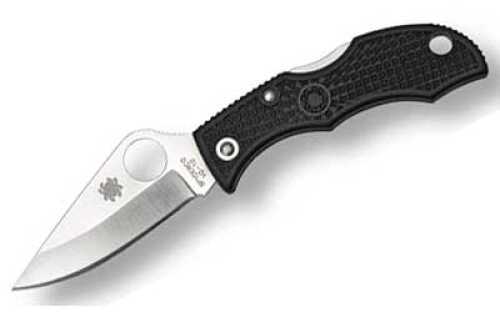 Spyderco Ladybug 3 Folding Knife Vg-10 Plain Clip Point Circle Thumb Hole 1.94" Black FRN Box LBKP3