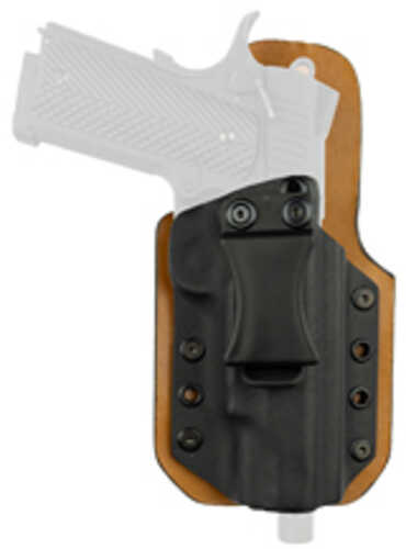 Tagua KYDEX LEATHER IWB HOLSTER Inside Waistband Holster Fits Springfield 3" Hellcat Leather/Kydex Construction Black an