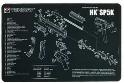 Tekmat Pistol Mat For Heckler & Koch Sp5k 11"x17" Black Finish