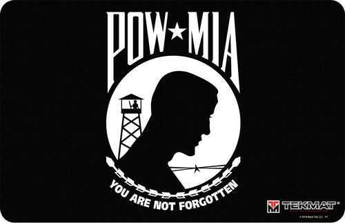 TekMat Pistol Mat for POW MIA 11"x17" Black Finish 17-POWMIA