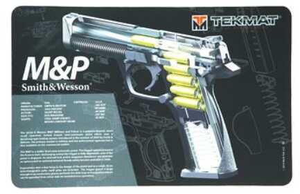 TekMat S&W M&P Double Sided Pistol Mat 11"x17" Black/Black 17-SW-MP-CA-DBL