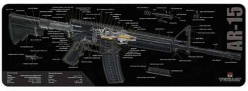 TekMat AR-15 Rifle Mat 3D Cut Away 12"x36" Black 36-AR-CA