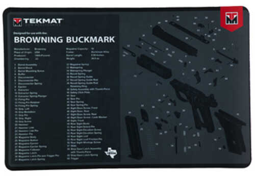 Tekmat Cleaning Mat Pistol Size 11"x17" For Browning Buck Mark Black Tek-r17-browning-bm