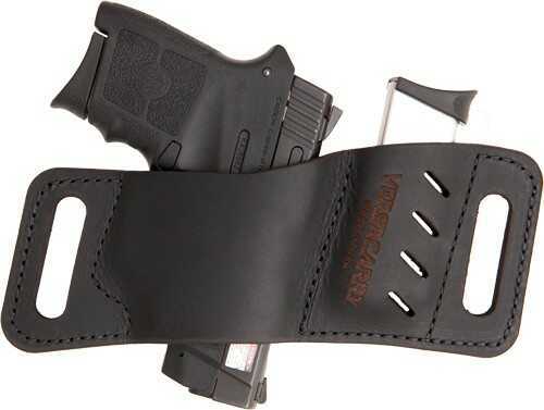 Versa Carry Quick Slide S2 Belt Holster Fits Most Double Stacked Semi-Automatic Pistols Ambidextrous Black Leather