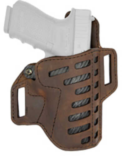 Versacarry Compound Series Belt Holster Fits Most 1911 Style Pistols Distressed Brown Color Water Buffalo Leather and Ky