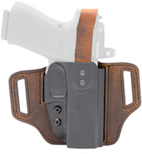 Versacarry Insurgent Thumb Break Outside Waistband Holster Right Hand Fits Sig P365 Distressed Leather And Polymer Brown