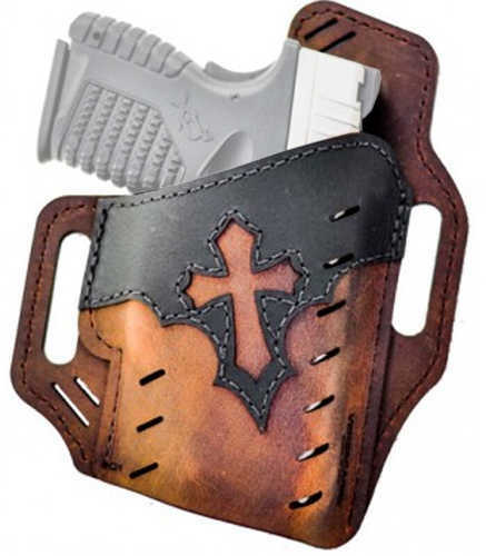 Versacarry Guardian Arc Angel Outside the Waistband Holster Fits 1911 Pistols Leather Distressed Brown Right Hand UGA365