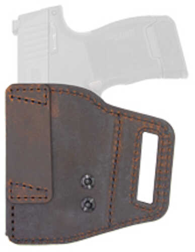 Versacarry V-Slide Belt Slide Holster Right Hand Fits Sig P365XL Distressed Leather and Polymer Brown VSL211365XL