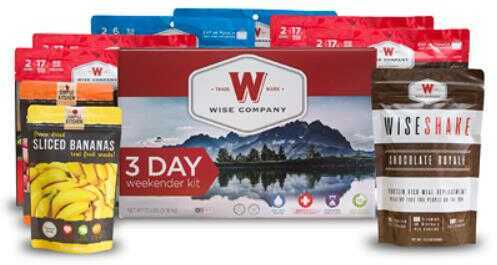 Wise Company 3 DAY WEEKENDER KIT Camping Pouches Fruit and Shake 05-916