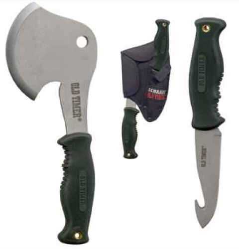 Schrade Hatchet/Knife Combo Green Handle W/Sheath