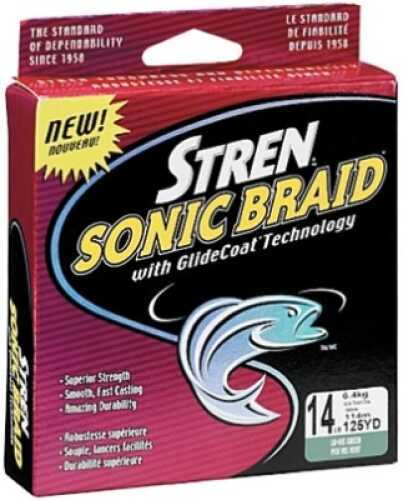 Stren Sonic Braid 125yds 8#/1Dia Lo-Vis Green Md#: CBFS8-22