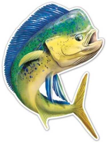 Salty Bones Action Fish Decal 5-1/2In X 7In Mahi Md#: Ed2484Sb