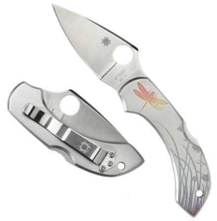 Spyderco Dragonfly Tattoo Stainless Steel Plainedge knive