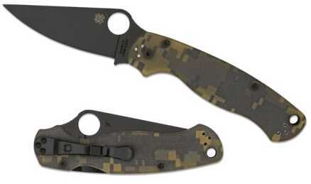 Spyderco C81GPCMOBK2 Para Military 2 3.44" Folding Drop Point Plain Black CPM S30V SS Blade Digital Camo G10 Handle Incl