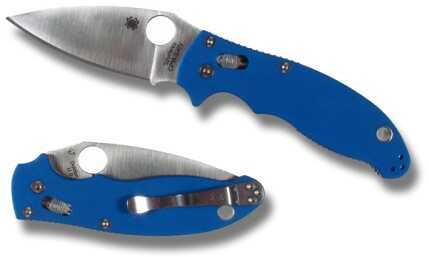 Spyderco Manix2 FRN Translucent Blue Plainedge C101PBL2