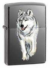 Zippo Wolf Lighter Black Ice 769