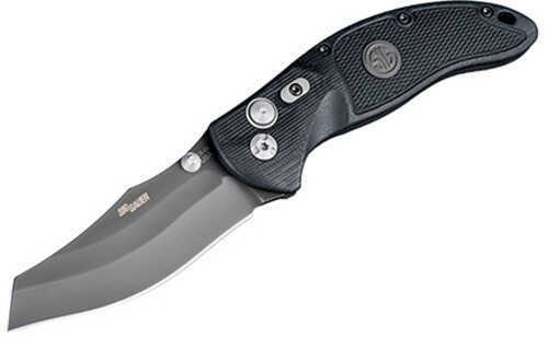 Hogue 3.5in Sig Tact Fold Wharncliffe Grey Cerakote G10 Blk