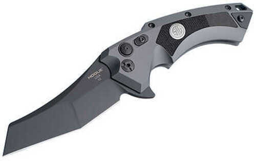 Hogue X5 3.5in Sig Tact Fold Wharncliffe Grey Alum Black G10