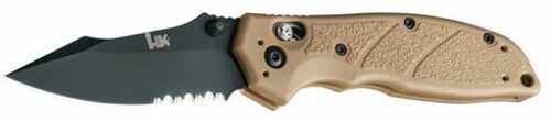 Hogue HK Exemplar 3.25in Clip Pt PartSerr G10 Flat DrkEarth