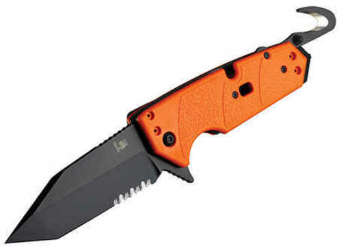 Hogue HK Karma 3.75in 1st Resp Tanto Blk PartSerr G10 Orange